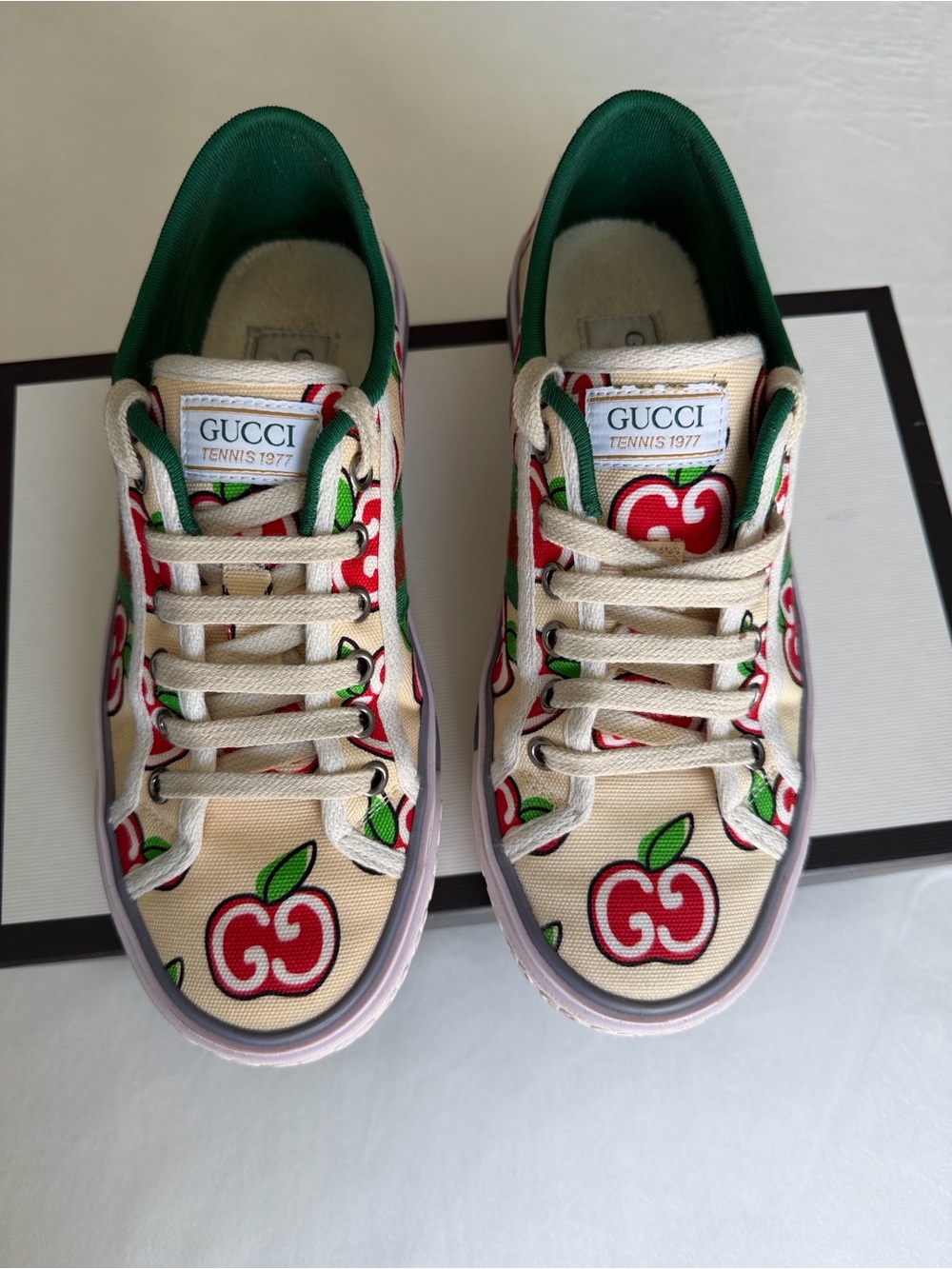 Gucci Off-White GG Apple Tennis 1977 Sneakers - Picture 2 of 7